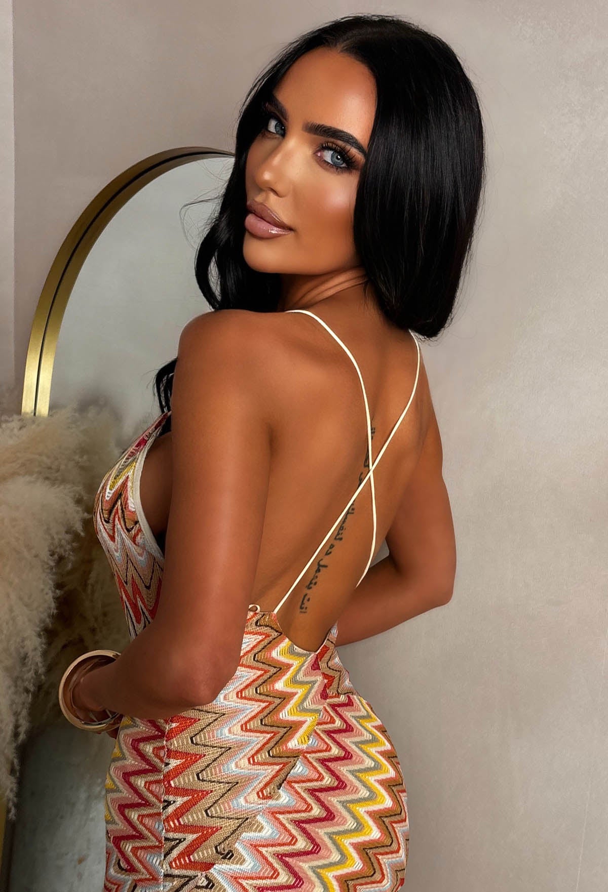 Bring On The Style Orange Zig Zag Maxi Dress - Image 6